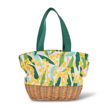 Picnic Lunch Bag | Wicker | Golden Wattle